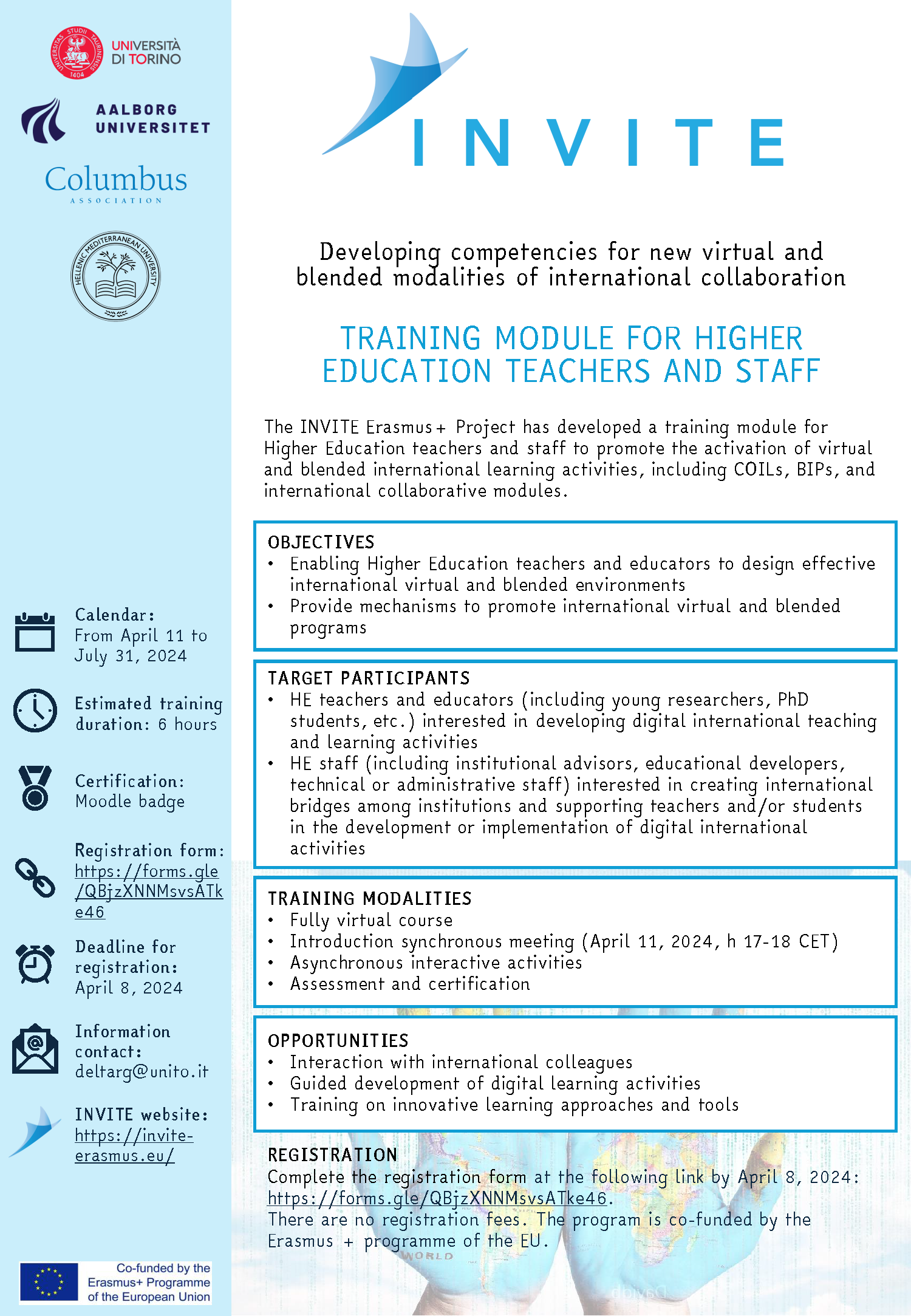 Training Module For Higher Education Teachers And Staff Erasmus